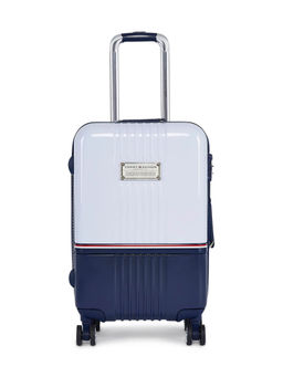 Tommy Hilfiger - Unisex Twins Pro Hard Luggage Trolley Bag - White & Navy