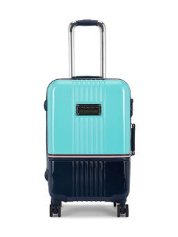 Tommy Hilfiger - Unisex Twins Pro Hard Luggage Trolley Bag - Turq Blue & Navy