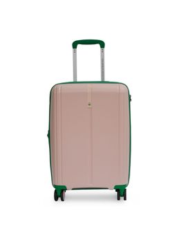 United Colors of Benetton - Unisex Hard Luggage Baby Pink TSA Lock Trolley Bag