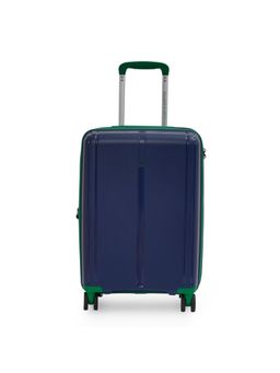 United Colors of Benetton - Unisex Hard Luggage Navy Blue TSA Lock Trolley Bag