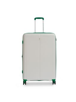 United Colors of Benetton - Emerald Unisex Hard Luggage White TSA Lock Trolley Bag