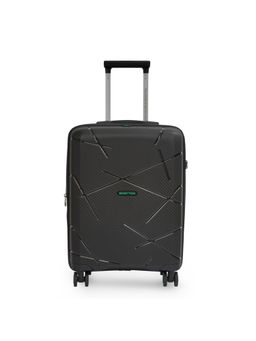 United Colors of Benetton - Moonstone Unisex Hard Luggage Black TSA Lock Trolley Bag