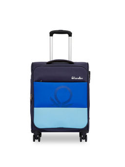 United Colors of Benetton - Archimedes Unisex Soft Luggage Navy Blue,Teal 58 Cm Trolley Bag