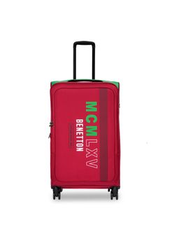 United Colors of Benetton - Topaz Unisex Polyester Soft Luggage - Red, 58.5 Cm Cargo Trolley Bag