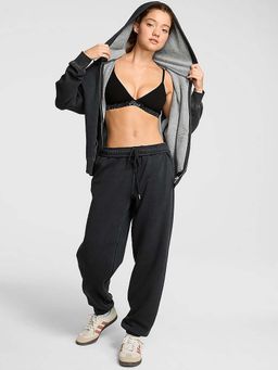 Victoria's Secret - Black Printed Regular Fit Joggers