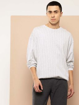 Alcis - Grey Stripes Regular Fit Sweatshirt