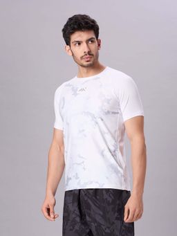 AESTHETIC NATION - White Printed Slim Fit T-Shirt