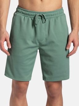 Jockey - MV52 Men Recycled Microfiber Straight Fit Active Wear Shorts - Green & White