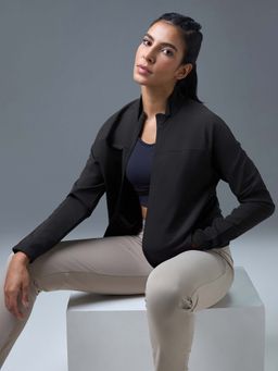 Technosport - Black Solid Regular Fit Jacket