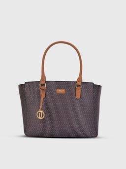 Lavie Luxe - Navy Blue Mono Kelly25 Women's Shoulder Bag (L)
