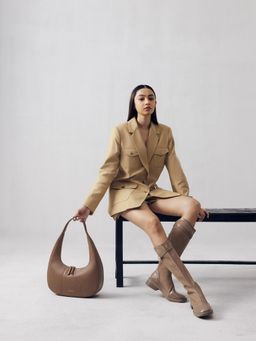 Mai Soli - Hazelnut Genuine Leather Harper Shoulder Bag