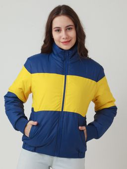 Zink London - Womens Multi-Color Colorblock Jacket