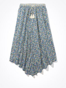 American Eagle - Women Multi-Color Floral Pull-on Midi Skirt