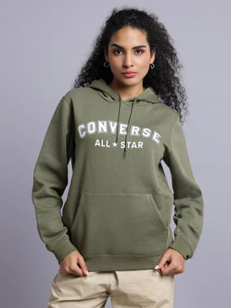 Converse - Unisex Go-To Wordmark Standard-Fit Fleece Pullover Hoodie
