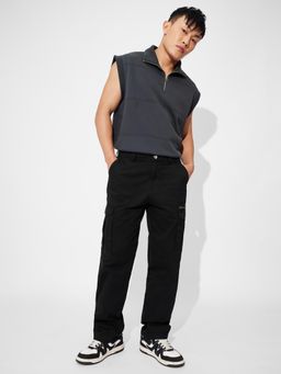 The Souled Store - Black Men Cargo Trouser