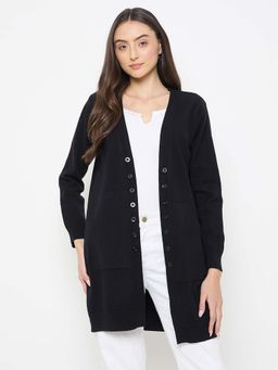 Madame - Black Knit Long Shrug