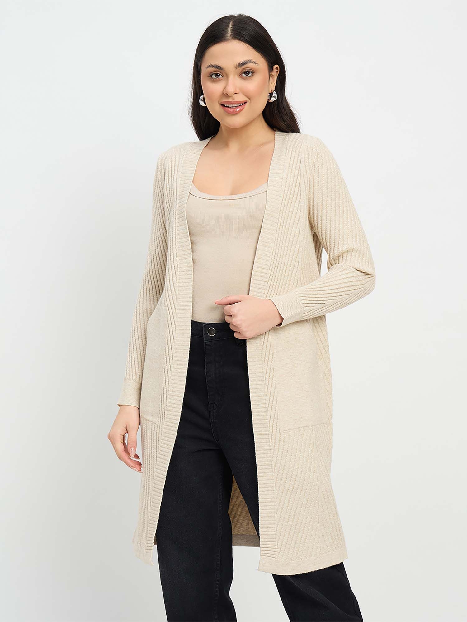 madame Beige Knit Long Shrug-picture-16