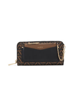 Aldo - Womens Brown Printed Wallet with Coin Pocket (Set of 2) (M)