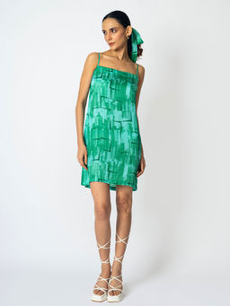 Klad - Brick Green Shoulder Straps Slip Dress