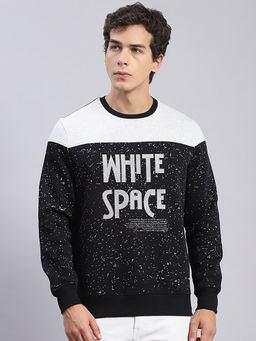 Monte Carlo - Black Printed Round Neck Sweatshirt
