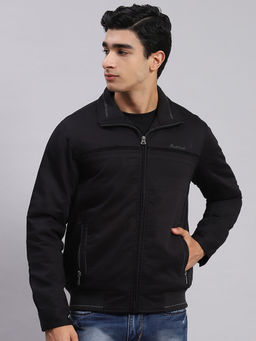 Monte Carlo - Black Solid Spread Collar Jacket