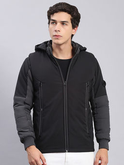 Monte Carlo - Black Solid Hood Jacket