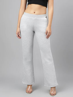 Xpose - Women Grey Comfort High-Rise Wide Leg Trouser