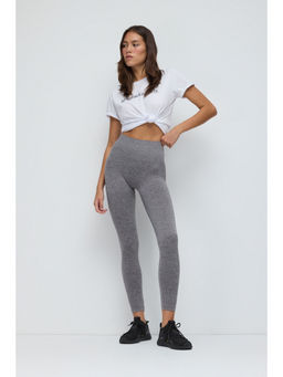 No Matter What - Grey Seamless Sports Tights
