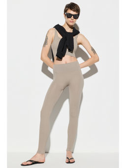 No Matter What - Beige High Waisted Wick Tights