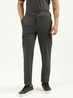 United Colors of Benetton - Grey Solid Relaxed Fit Cargo