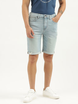 United Colors of Benetton - Blue Solid Regular Fit Shorts