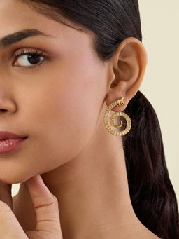 Isharya - Indian Ram 18Kt Gold Plated Drop Earrings