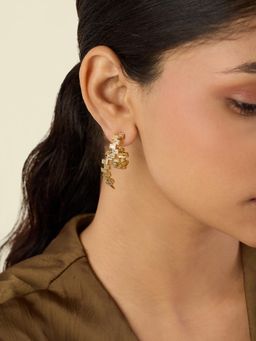 Isharya - Zooma 18Kt Gold Plated Hoops Earrings
