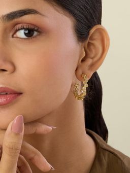 Isharya - Rasa 18Kt Gold Plated Hoops Earrings