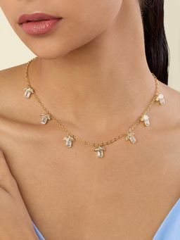 Isharya - Phool Stationed 18Kt Gold Plated Necklace