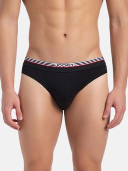 Jockey - US49 Men Super Combed Cotton Solid Brief - New Black