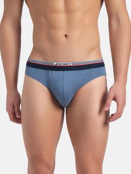 Jockey - US49 Men Super Combed Cotton Solid Brief - New Light Denim Melange