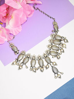 Mero Jewellery - Silver Tribal Necklace