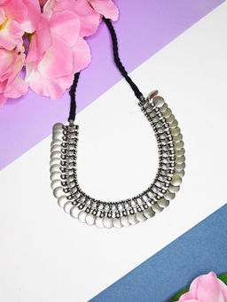 Mero Jewellery - Silver Tribal Necklace