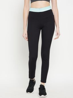 CAMLA - Black Solid Skinny Fit Jeggings Black