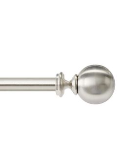 Deco Window - 52-144 Curtain Rod Ball Satin Silver