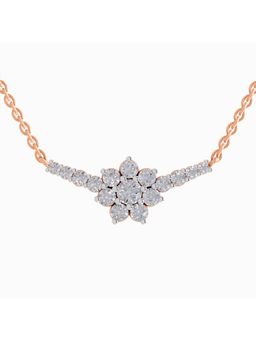 Sparkles - Lab Grown Diamond 1.3Ct Twilight Bloom Diamond Pendant Necklace 14K Rose Gold