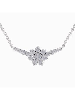 Sparkles - Lab Grown Diamond 1.3Ct Twilight Bloom Diamond Pendant Necklace 14K White Gold