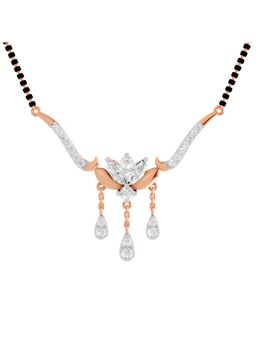 Sparkles - Lab Grown Diamond 1.35Ct Lotus Bloom Mangalsutra 14K Rose Gold