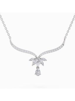 Sparkles - Lab Grown Diamond 1.42Ct Lotus Bloom Mangalsutra 14K White Gold