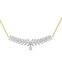 Sparkles - Lab Grown Diamond 5.94Ct Diamond Laurel Pendant Necklace 14K Yellow Gold