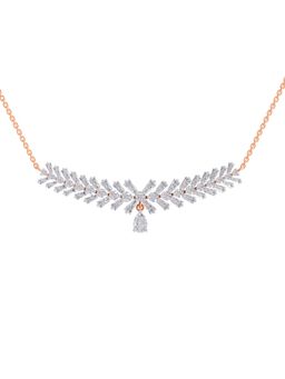 Sparkles - Lab Grown Diamond 5.94Ct Igi Certified Diamond Laurel Pendant Necklace 14K Rose Gold