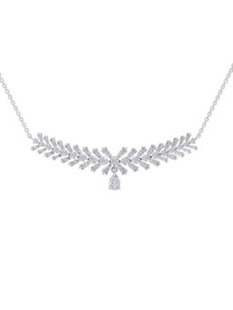Sparkles - Lab Grown Diamond 5.94Ct Igi Certified Diamond Laurel Pendant Necklace 14K White Gold