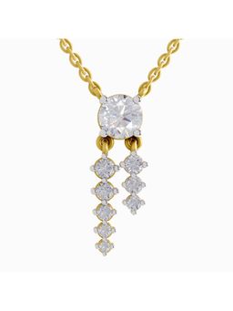 Sparkles - Lab Grown Diamond 1.47Ct Igi Certified Cascadependant Necklace 14K Yellow Gold