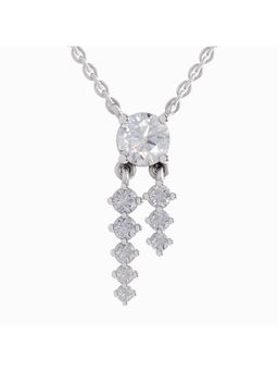 Sparkles - Lab Grown Diamond 1.47Ct Igi Certified Cascadependant Necklace 14K White Gold
